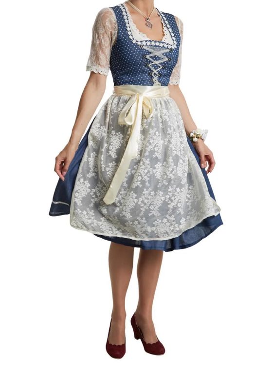 Dirndl Kleid Damen 2025 - Oktoberfest Trachtenkleid Mit Schürze | Authentisches Design