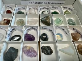 Geschenk- Edelstein- Set. 24 Stück
