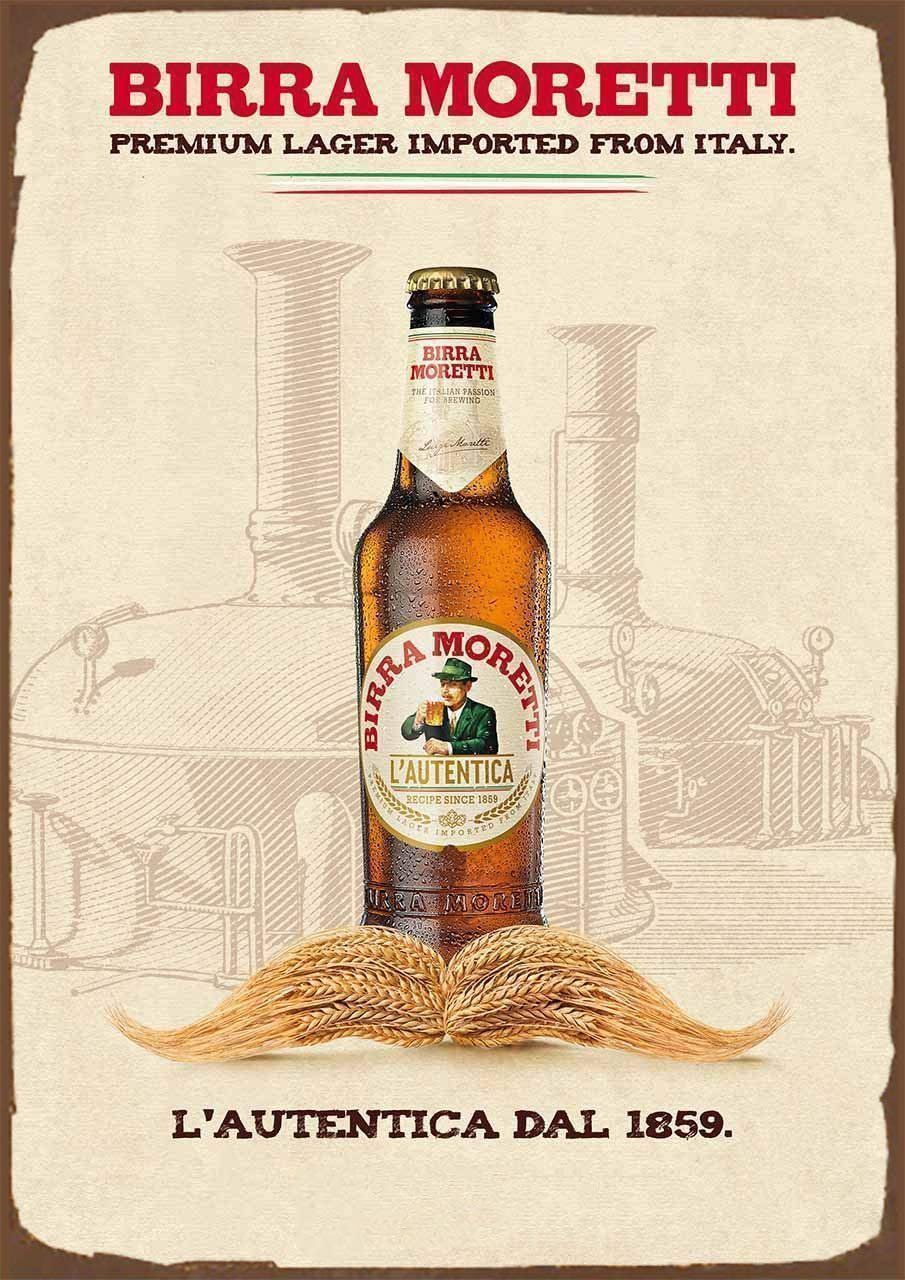 Insegne: Plaque Birra Moretti Blechschild – Nuovo e nell'imballaggio originale da Uvrier venduto da AlpineTreasures