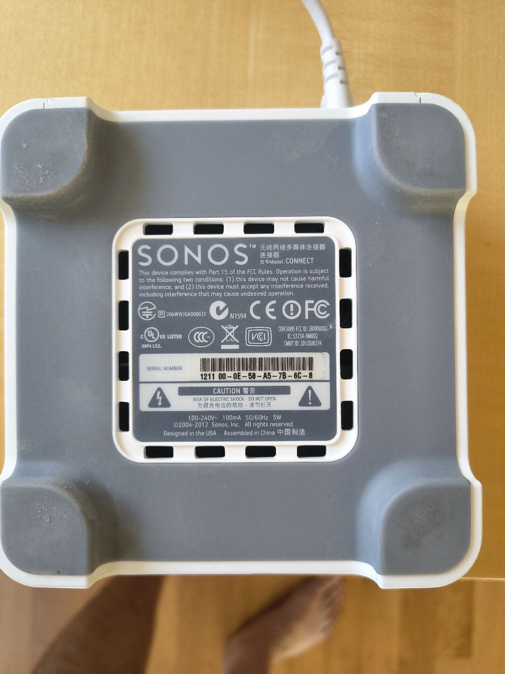 Sonos Laufwerke & Adapter: Sonos Connect Analog Digital Netzwerk Player weiss  – Gebraucht aus Herisau von Knelli37 2