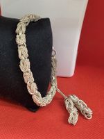 Armband mit Ohrringen geflochten guter Zustand