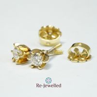 Ohrstecker mit Diamant 18k Gelbgold
