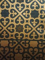 Tessuto decorativo damascato oro e blu 140cm x200cm