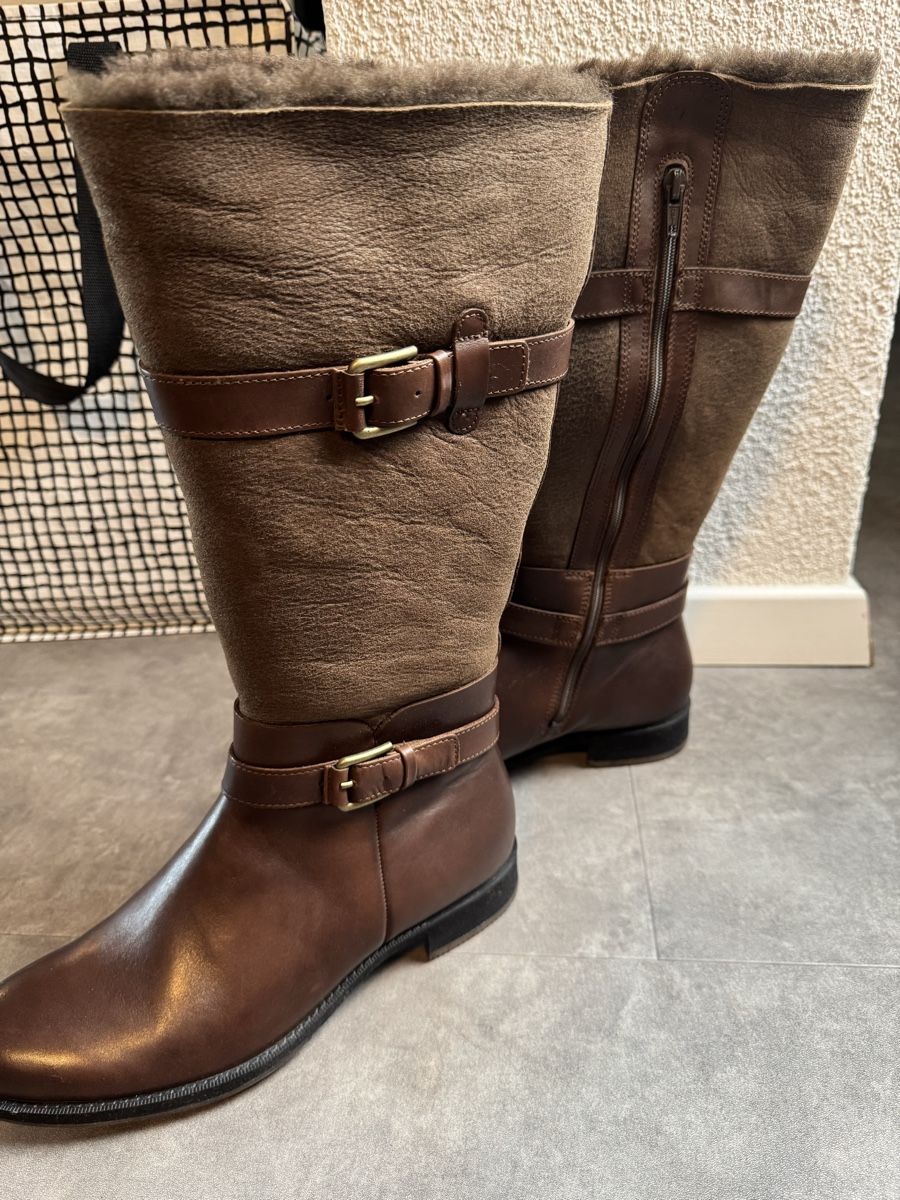 Ecco Scarpe da donna: Ecco Brown Leather Fur-Lined Winter Boots - Size 40! – Nuovo (secondo la descrizione) da Schlieren venduto da sch_7wfd 1