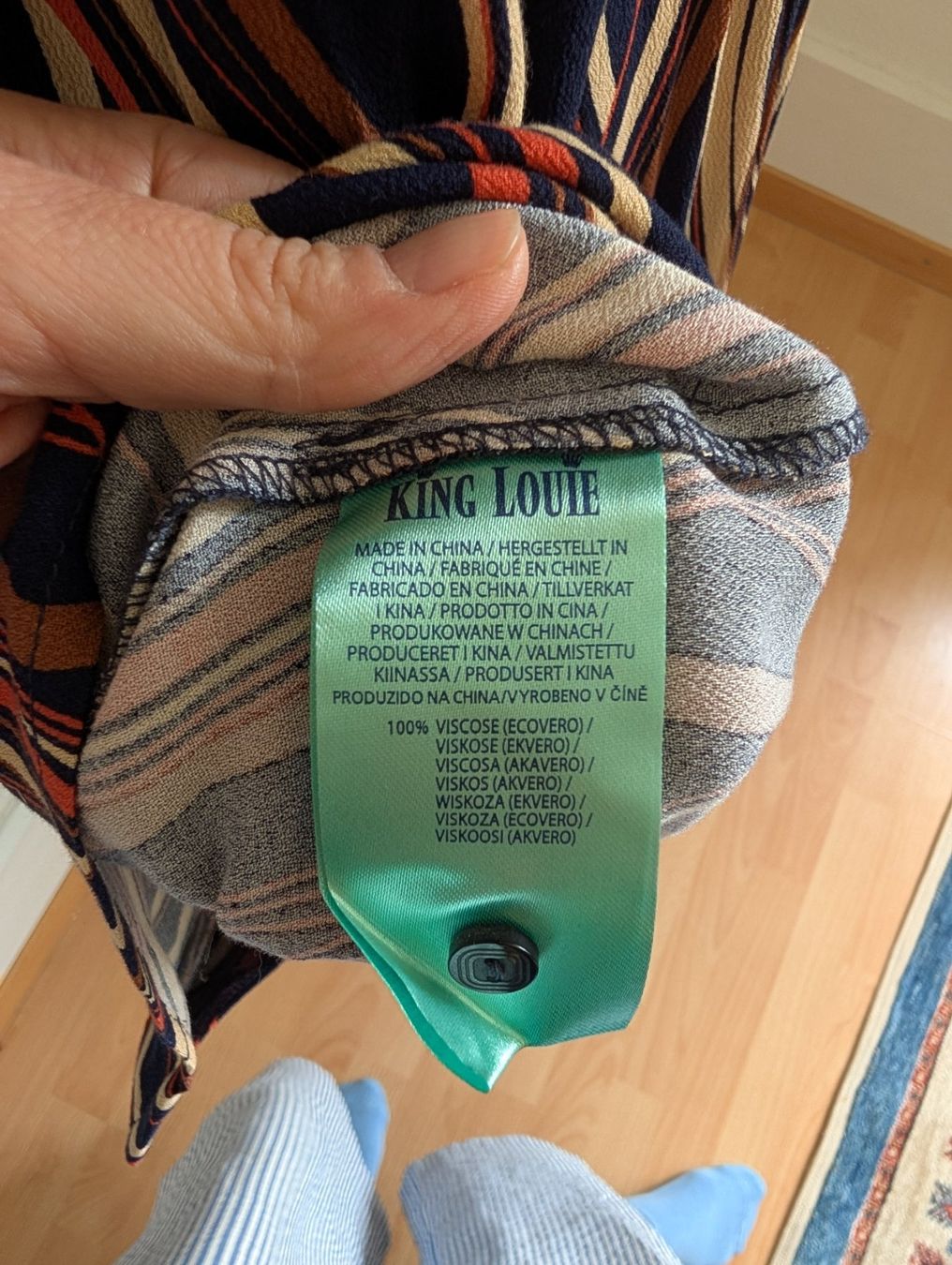King Louie Vestiti: King Louie Blusenkleid lang, gemustert – Usato da Luzern venduto da lal_8z2w 5
