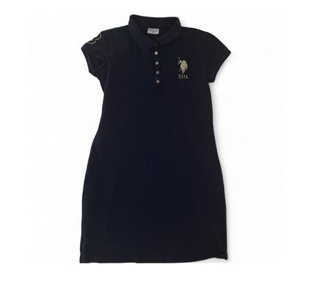 Damen Poloshirtkleid dunkelblau Grösse M