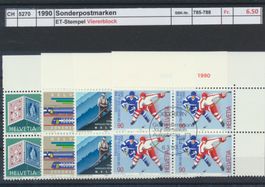 1991 "Brücken", Viererblock, ET - Stempel