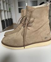 Bottines Lacoste Baylen SRW beige en cuir taille 37.5