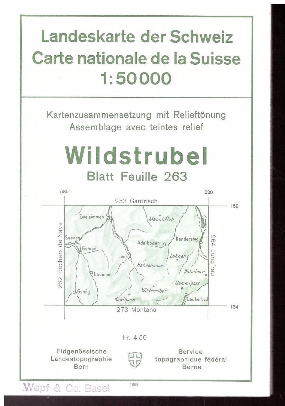 Cartine & Atlanti: Karte Wildstrubel – Usato da Nunningen venduto da mercury-for-books