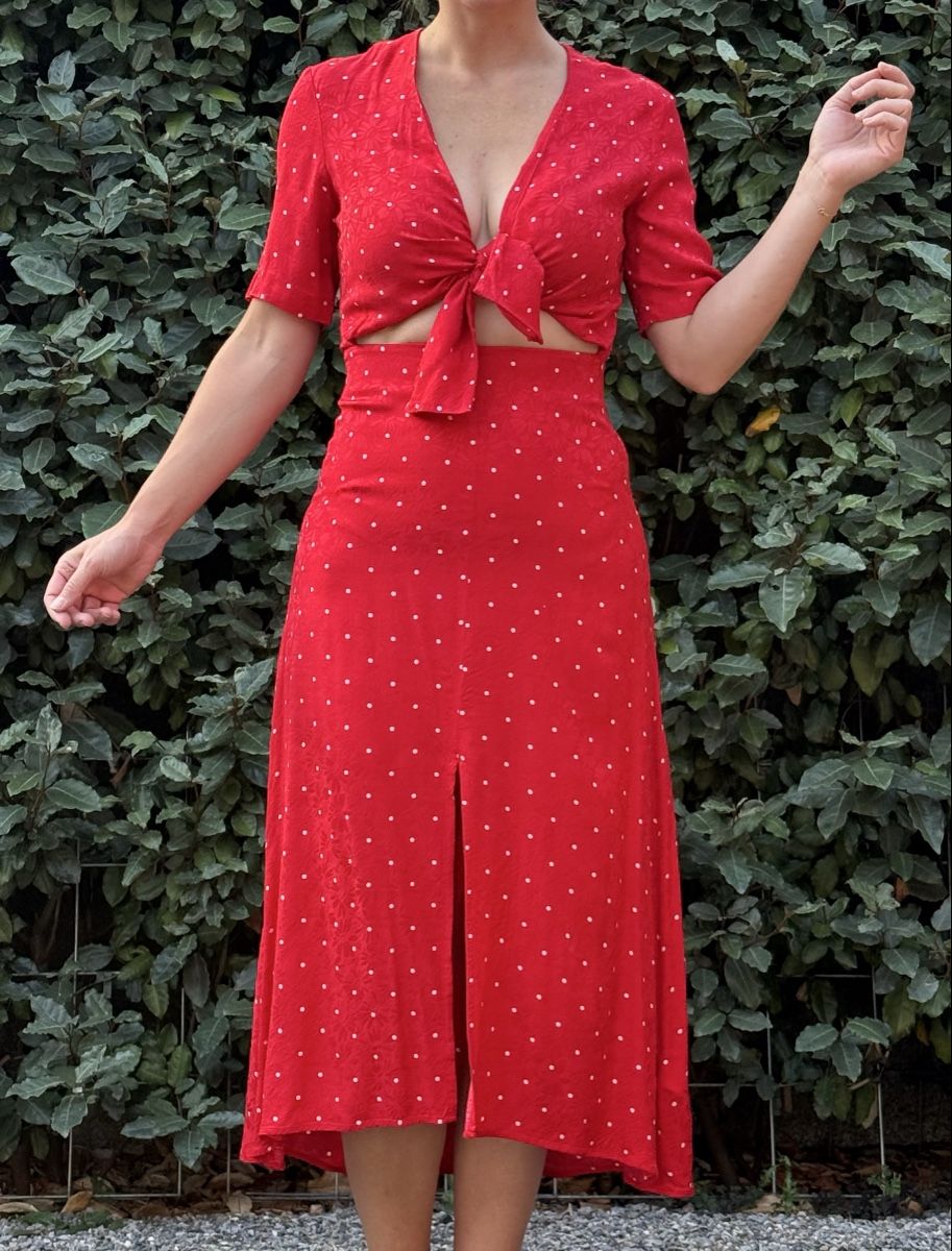 Maje Vestiti: Maje Kleid, Grösse 36, Rot mit Punkten – Usato da Brütten venduto da Bettina_07