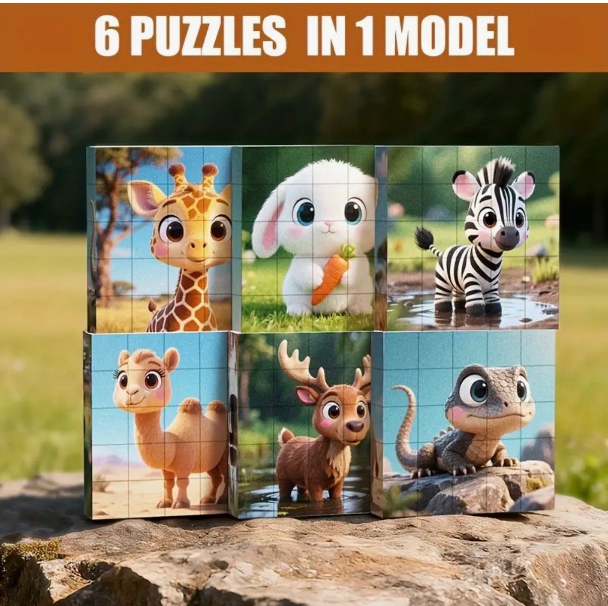 Puzzles: Puzzle-Magnetisch-Tiere- 6 Puzzles in einem Block-kognitiv – Neu und originalverpackt aus Teufenthal AG von MeineSchatztruhe