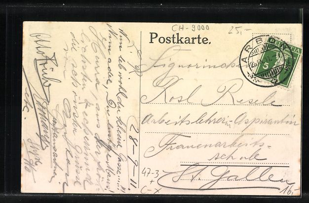 Cartoline postali: St. Gallen, Absolvia, Techniker-Matura 1 – Usato da Berlin venduto da bartko-reher 1