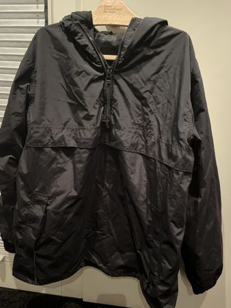 Schwarze Übergangsjacke / Regenjacke, Vintage Style, L