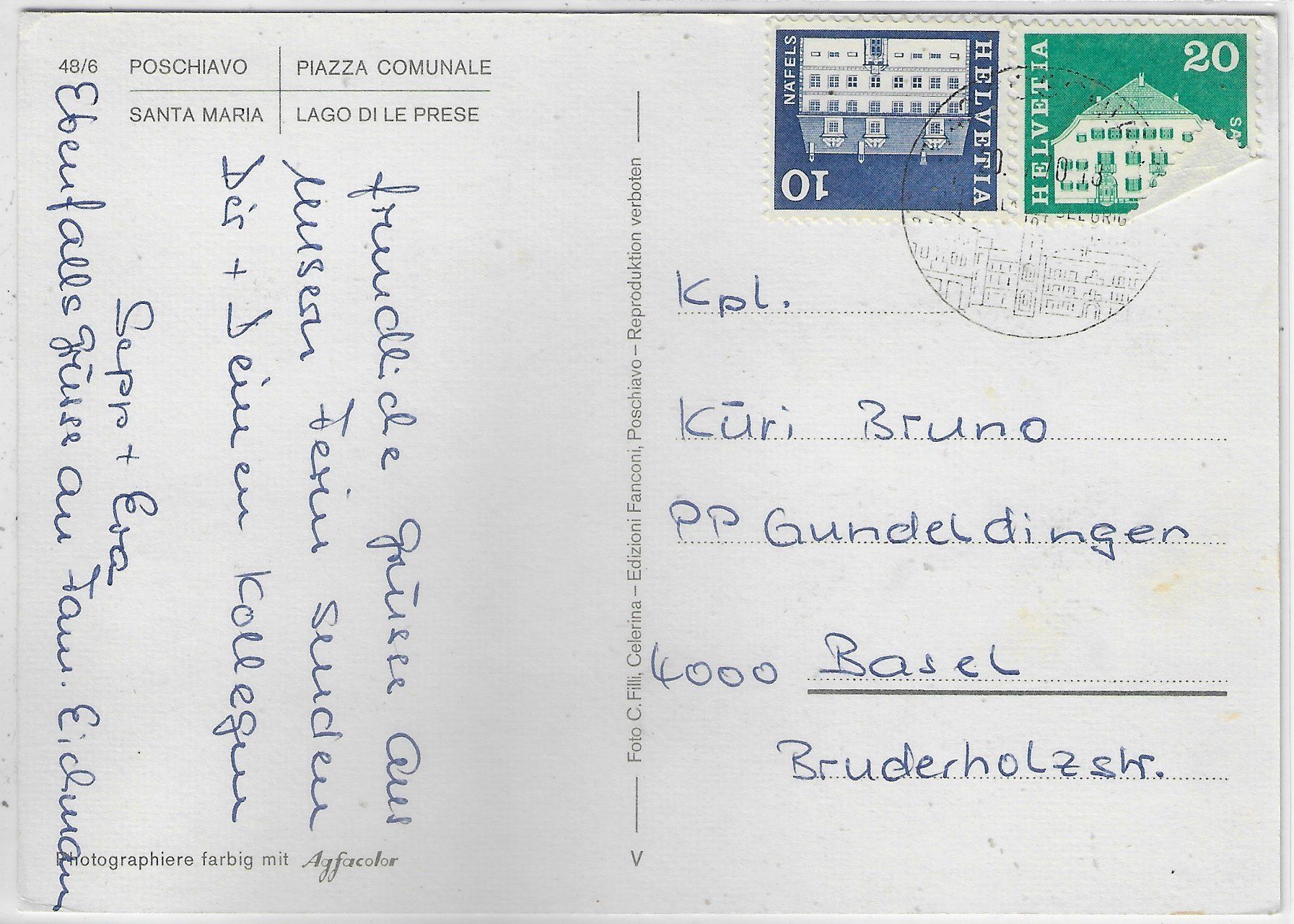 Cartoline postali: Poschiavo - Multiview – Usato da Ettingen venduto da Kartenplanet 1