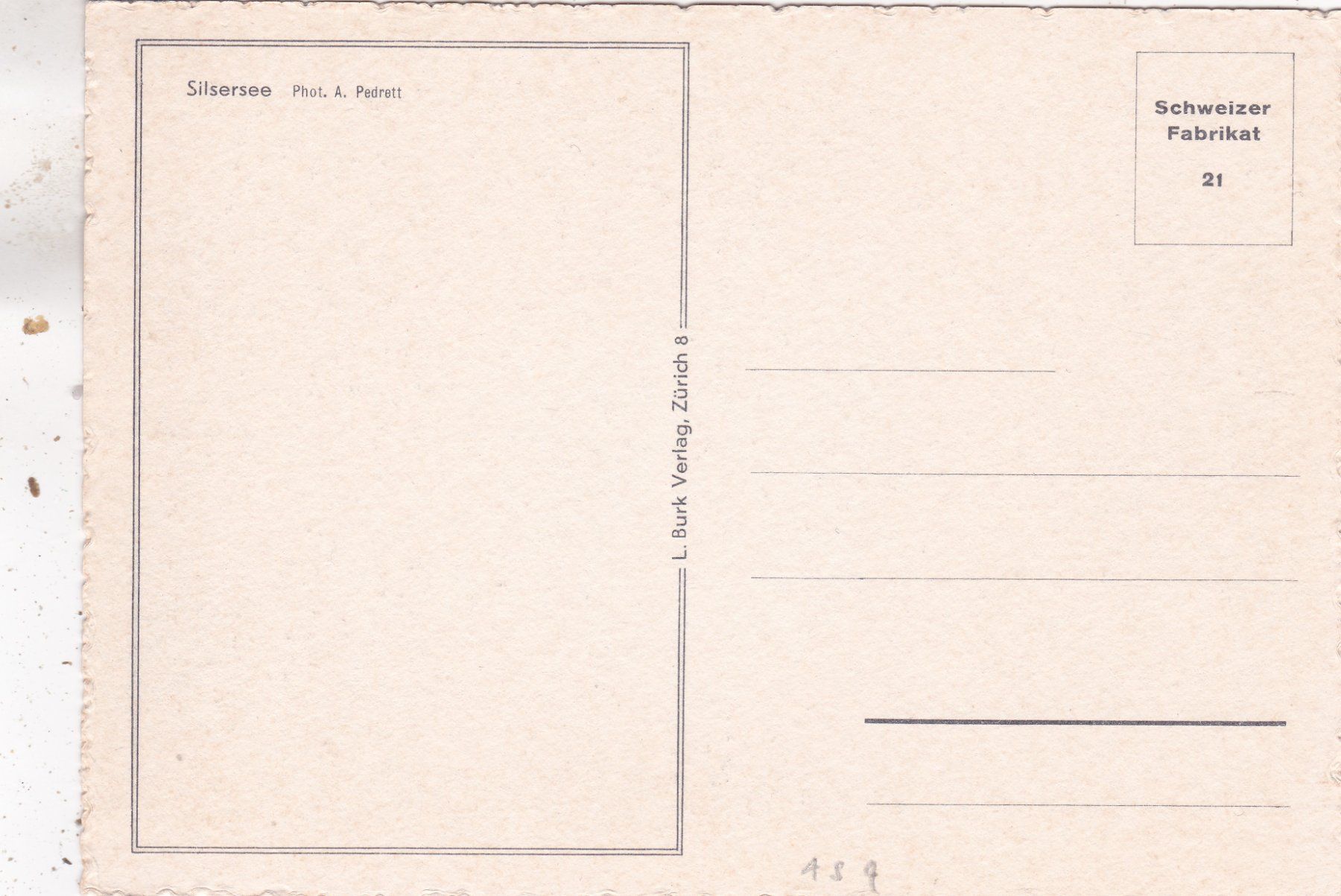 Cartoline postali: Silsersee  Neujahr – Usato da Herisau venduto da Lisegrat2008 1