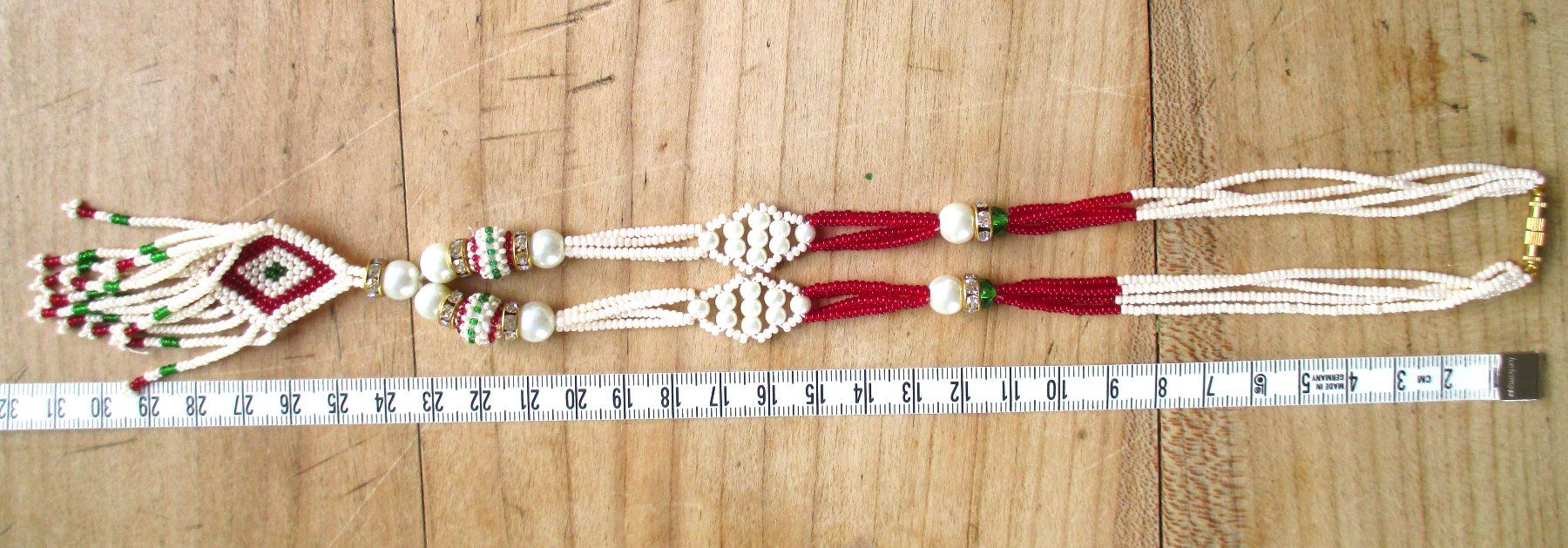 Ketten: Traumstück Halskette Kette Glasperlen Strass – Neu (gemäss Beschreibung) aus Rorschacherberg von Marubium 1
