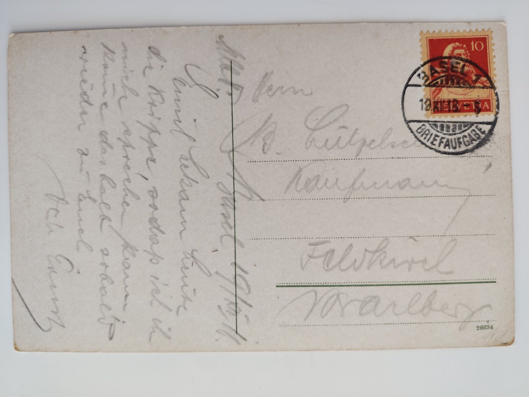 Cartoline postali: Basel, Mittlere Rheinbrücke, mit Cafe Spitz dat. 1918 – Usato da Ohmstal venduto da Lebensfreude05 1