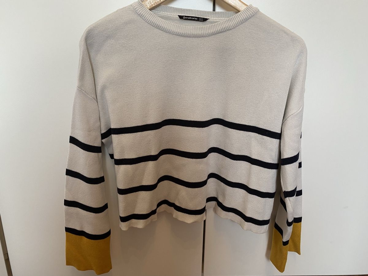 Stradivarius Maglioni & Felpe: Pull Stradivarius rayé jaune et noir taille S – Usato da Aigle venduto da Celina28