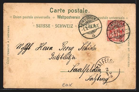 Cartoline postali: Litho Einsiedeln, Teilansicht mit dem Kl – Usato da Berlin venduto da bartko-reher 1