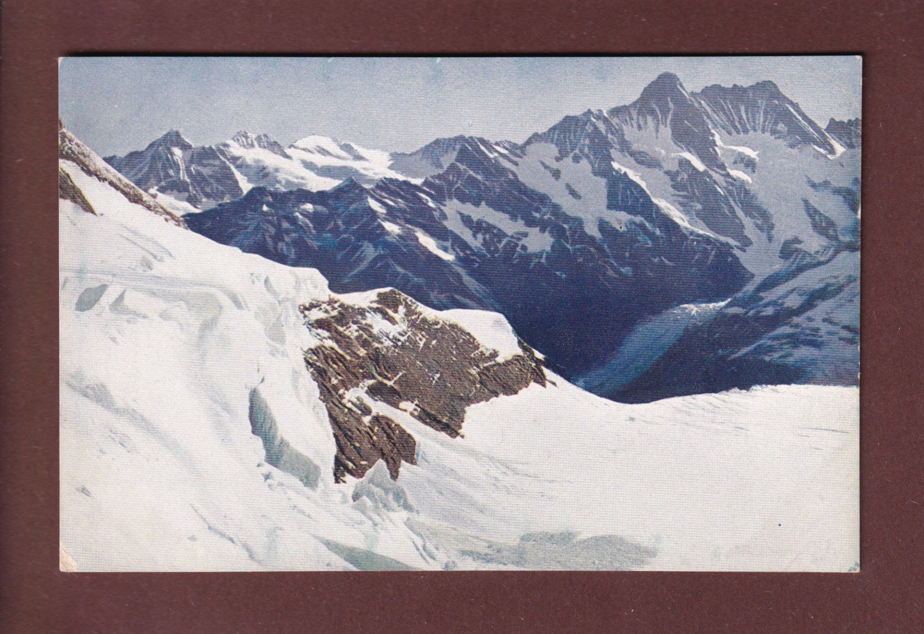 Cartoline postali: Jungfraubahn - STATION EISMEER - Schreckhörner – Usato da Pully venduto da nicecards