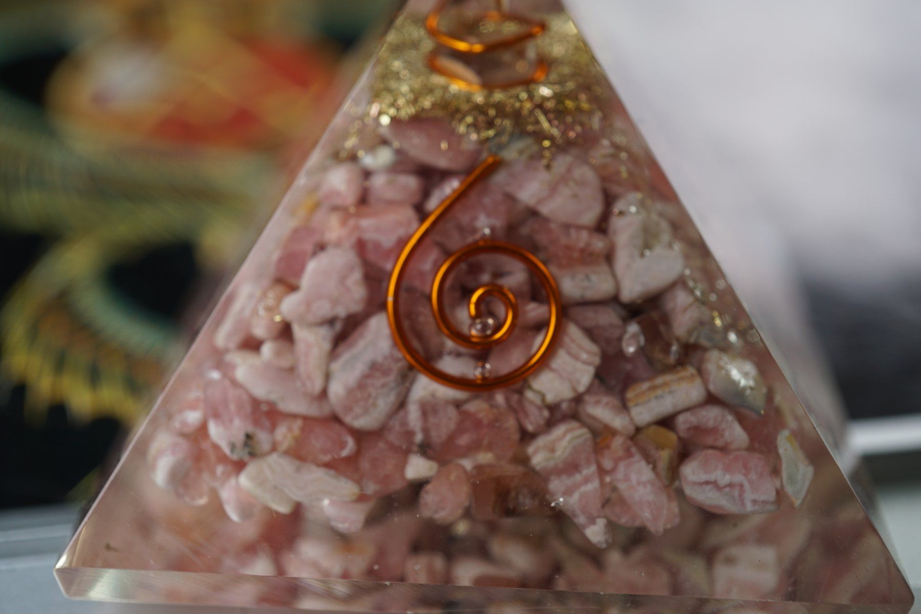 Mineralien & Heilsteine: Rhodochrosit    -Orgonit - Pyramide by TOPSTONE – Defekt aus Eschenbach SG von topstone 3