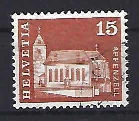 Tutti i francobolli: 1964 - Baudenkmäler -St.Mauritius-Kirche – Usato da Schaffhausen venduto da poststamp