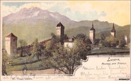 Luzern // 1902 Musegg Pilatus // Sommer
