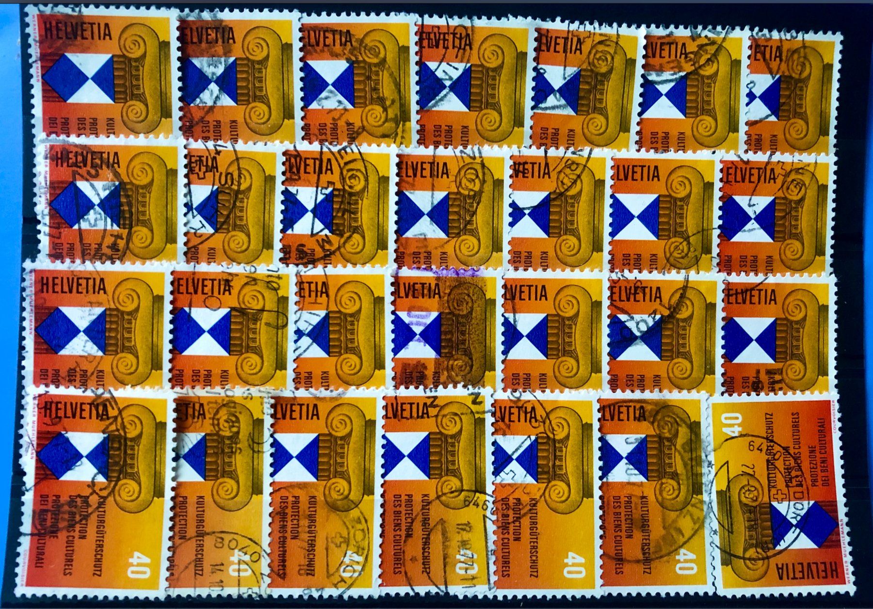 Tutti i francobolli: Nr.592  Kulturgüterschutz mit Stempel   – Usato da Aarau venduto da Billa007