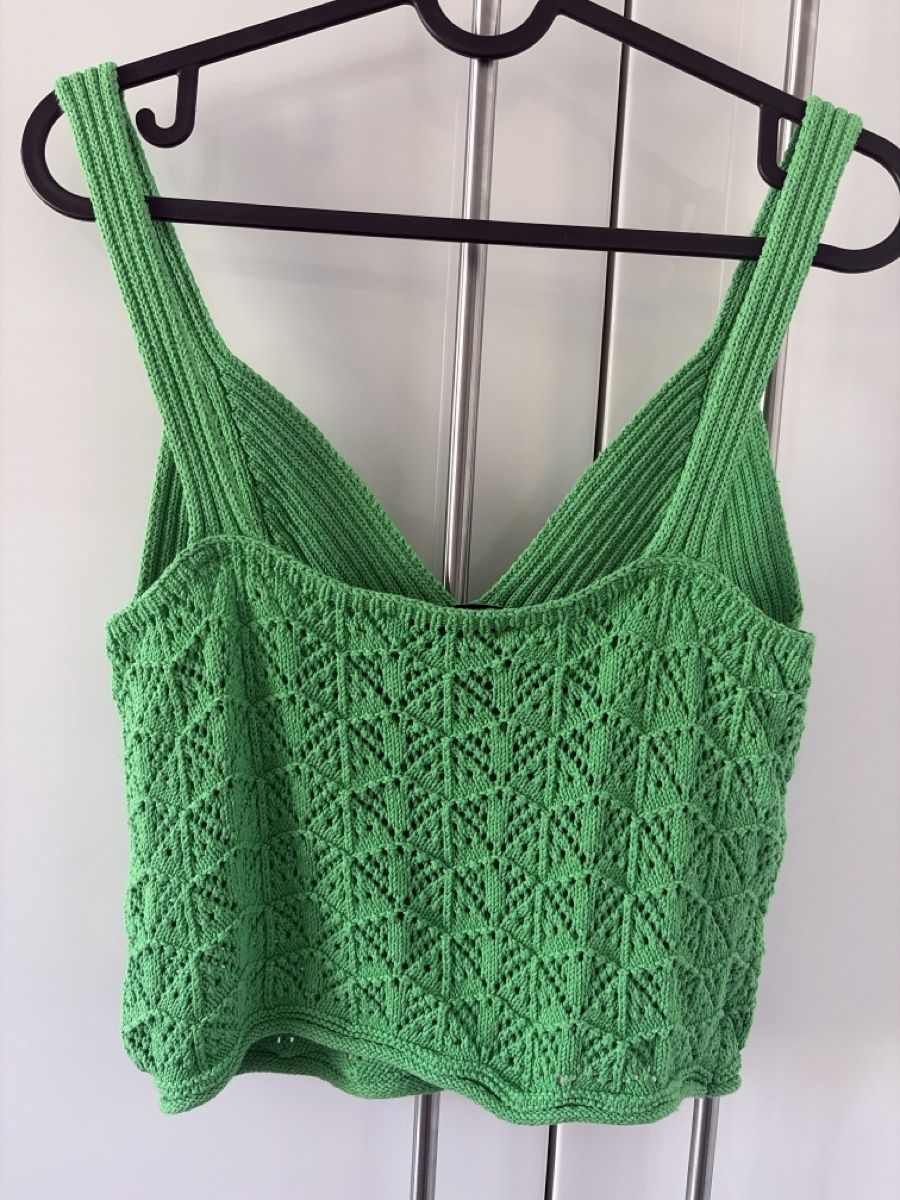 Zara Top: Green knit crop top size M Zara – Usato da Zürich venduto da cme_ft9l 3