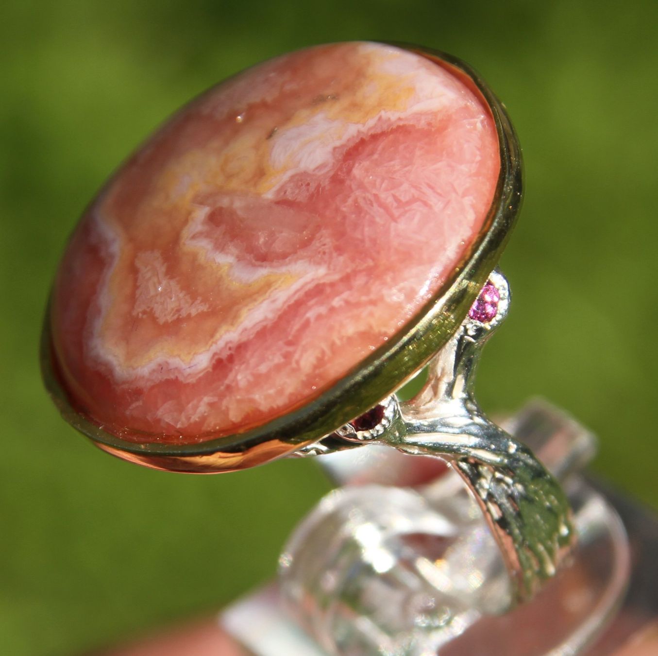 Anelli: NEU: Rhodochrosit Ring Schmuck Grösse 57 – Nuovo (secondo la descrizione) da Matten b. Interl venduto da EdelsteineInterlaken 2