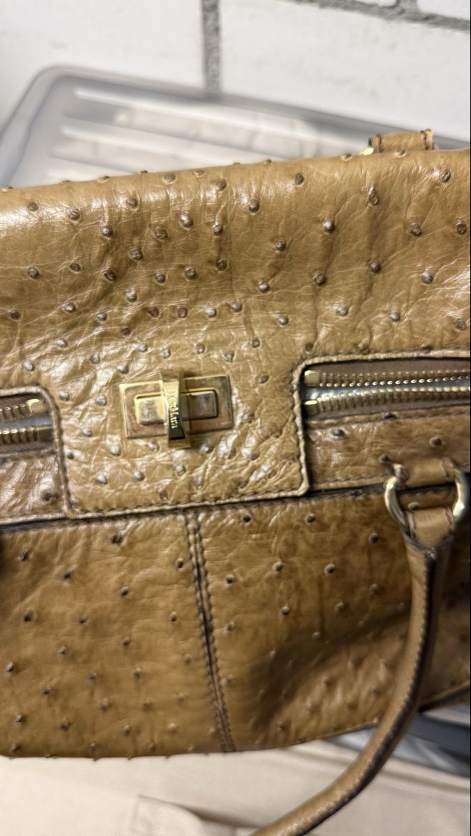Max Mara Borse: Max Mara Handbag Ostrich leather – Usato da Buchs AG venduto da sxf96 1