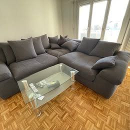 Sofas: Ecksofa "Melissa + Tisch + kitchen bar stools+ Mirror – D'occasion à Sierre par MIKEYMIKE01