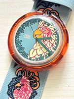 Swatch Pop Swatch Uhr mit Papagei Motiv Armband guter Zustan