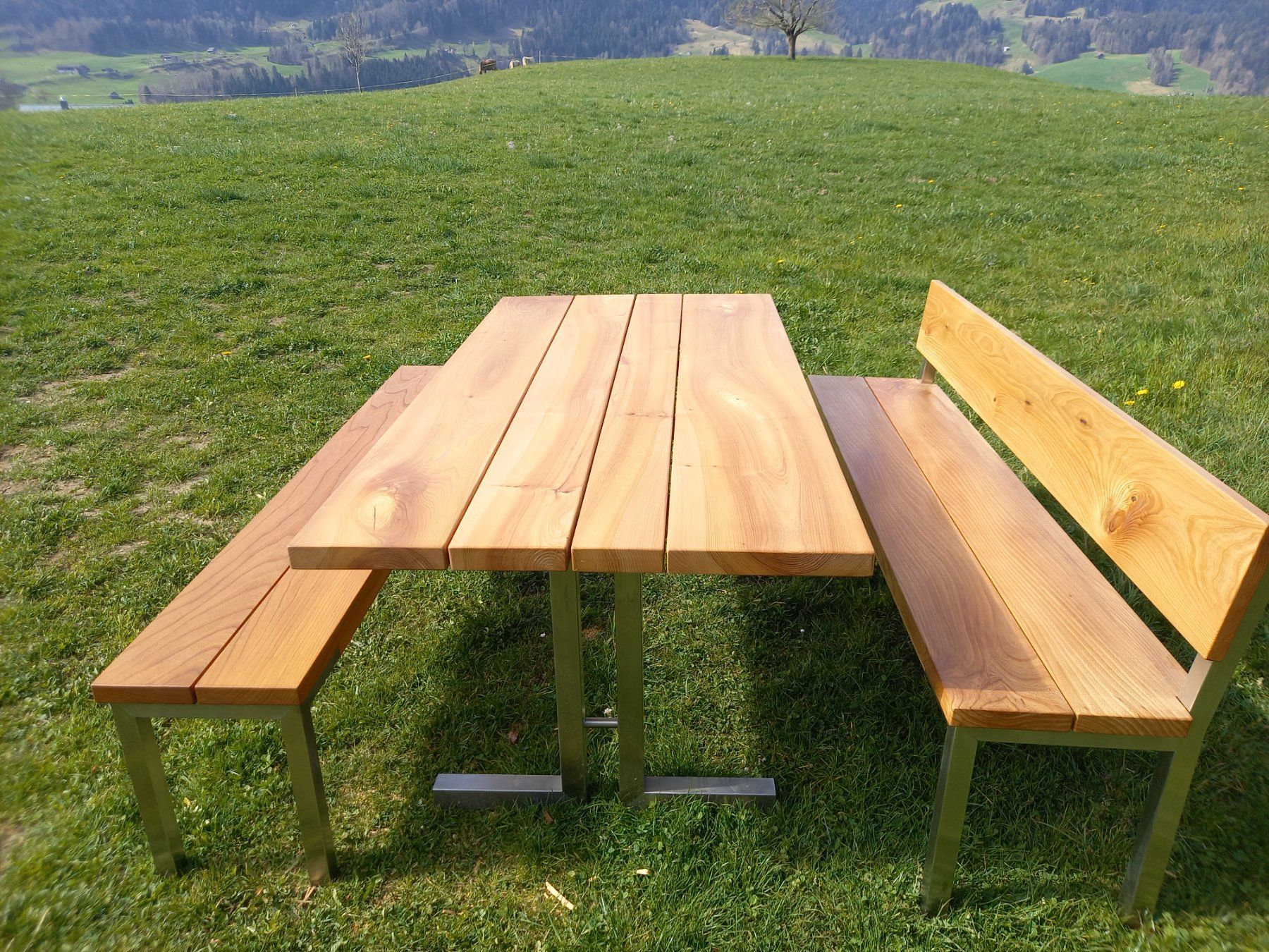 Set di tavolo e panche: Tischgarnitur für die Pergola – Nuovo (secondo la descrizione) da Nesslau venduto da Jakobi01 1