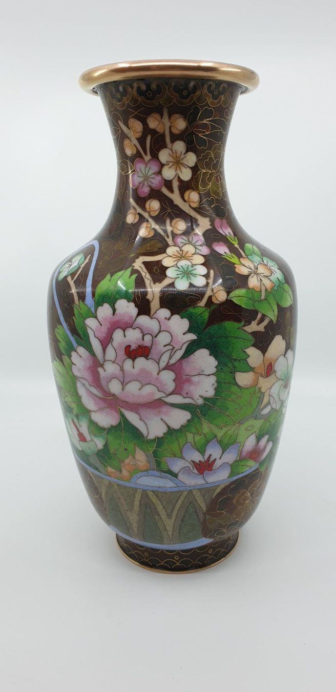 Vasen & Gefässe: Grosse Cloisonné Vase – Gebraucht aus Emmen von Brockofsky