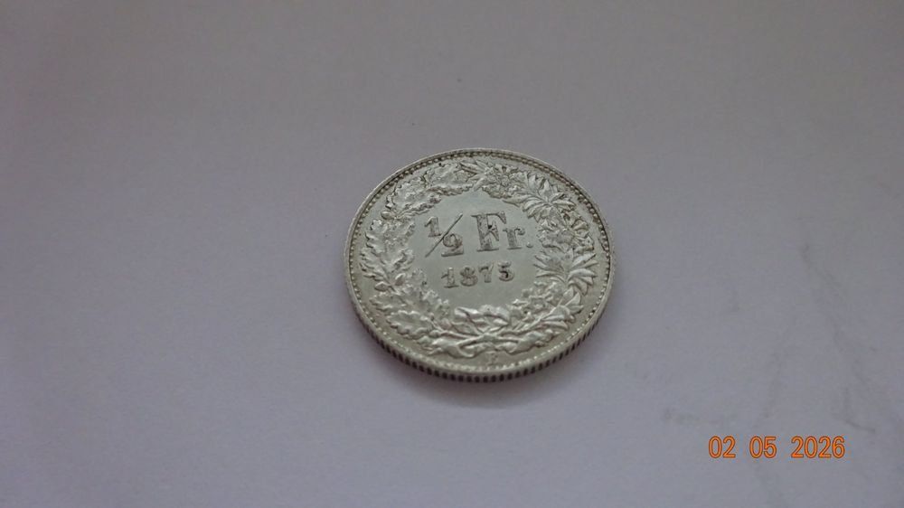 Tutti le monete: 50 Rappen 1875 Unz. – Usato da bassecourt venduto da Oursvert