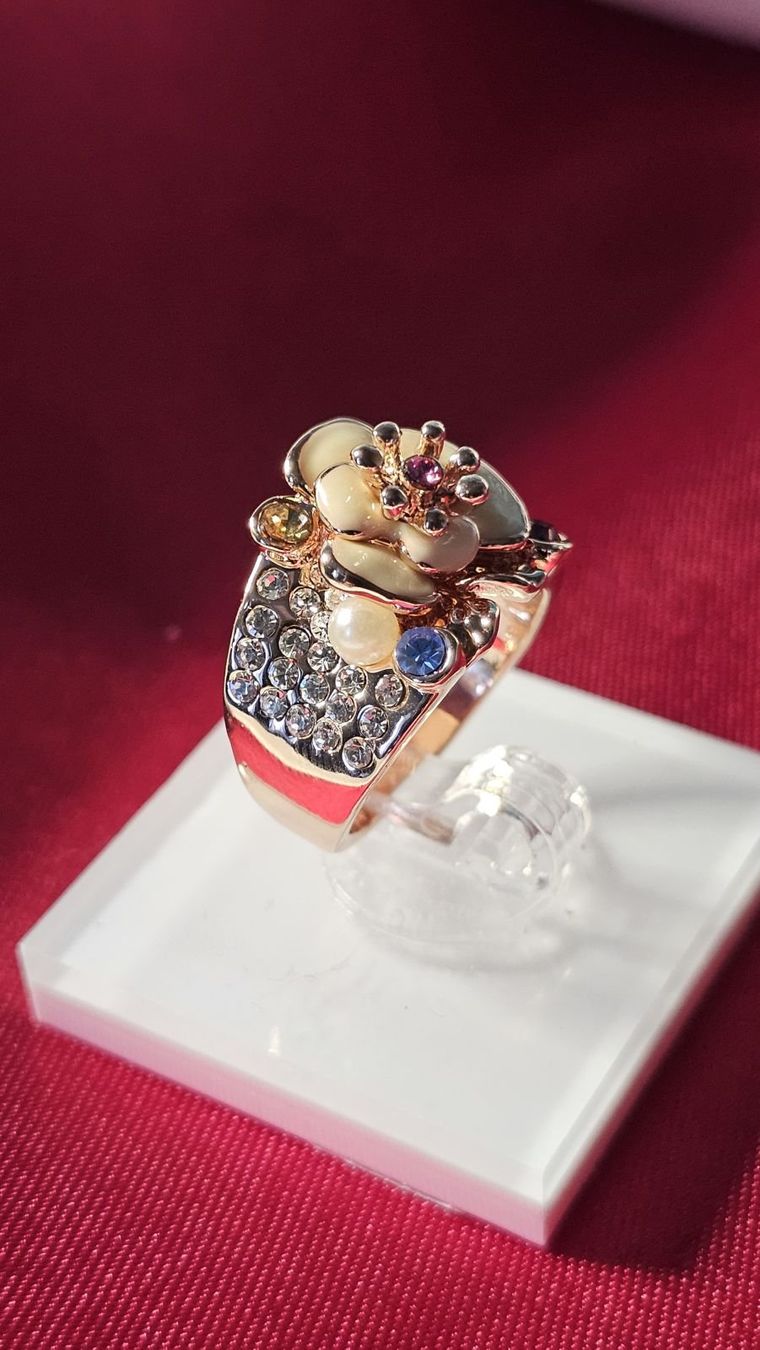 Bagues: Romantischer vergoldeter Ring Gr. 18 – Neuf (Voir description) à Grenchen par dar_6d52 2
