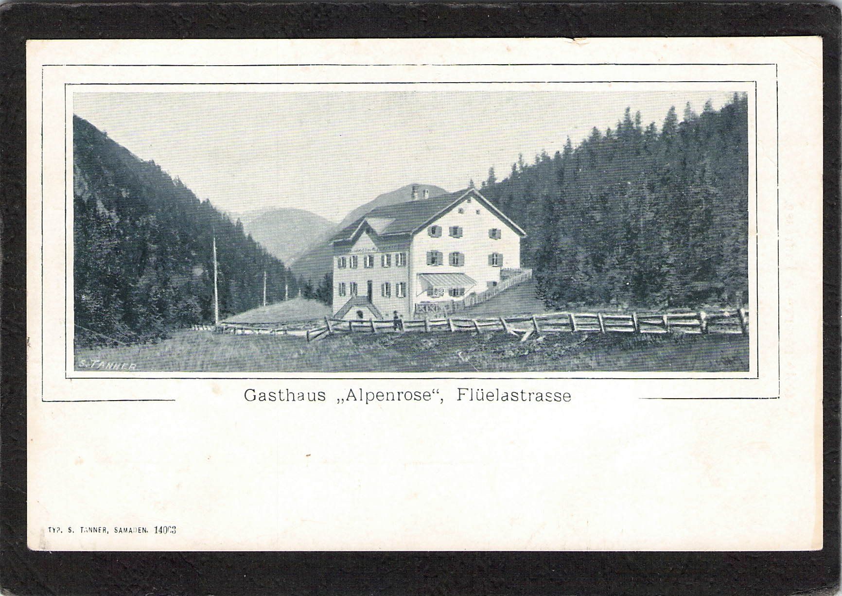 Cartoline postali: Gasthaus Alpenrose , Flüelastrasse – Usato da Reichenburg venduto da Pipo-67