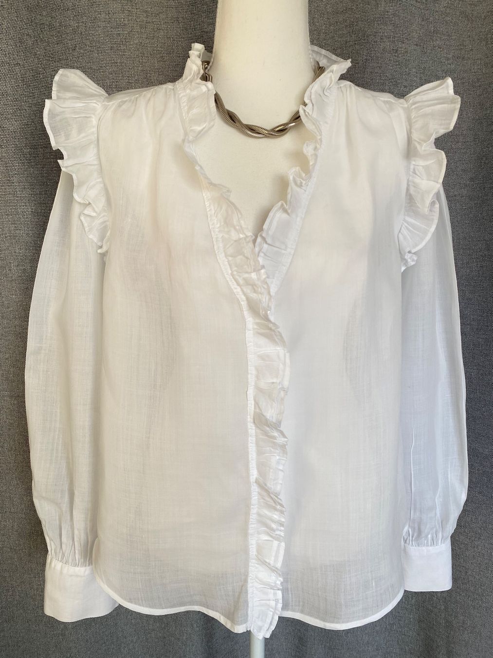 Camicette: FRAME Bluse aus Ramie Grösse L – Usato da Oberwil BL venduto da Leni-Mischi