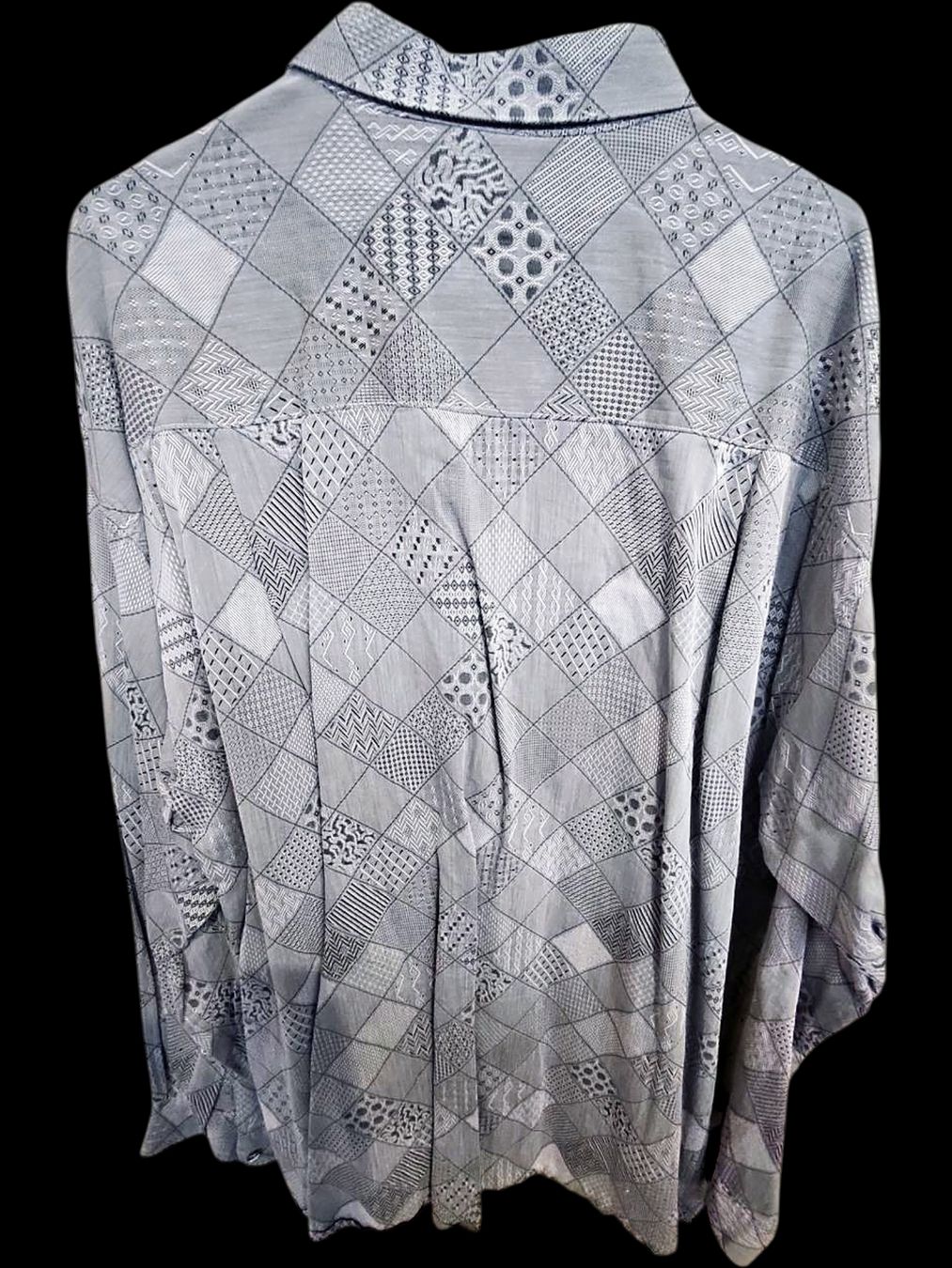 Hemden: Point of City Grau Gemustertes Button-Down Hemd - Langarm – Neu (gemäss Beschreibung) aus Zug von vinokilo 3