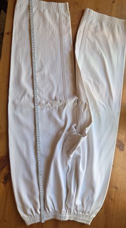 Karatehose weiss Baumwolle gebraucht Grösse unbekannt