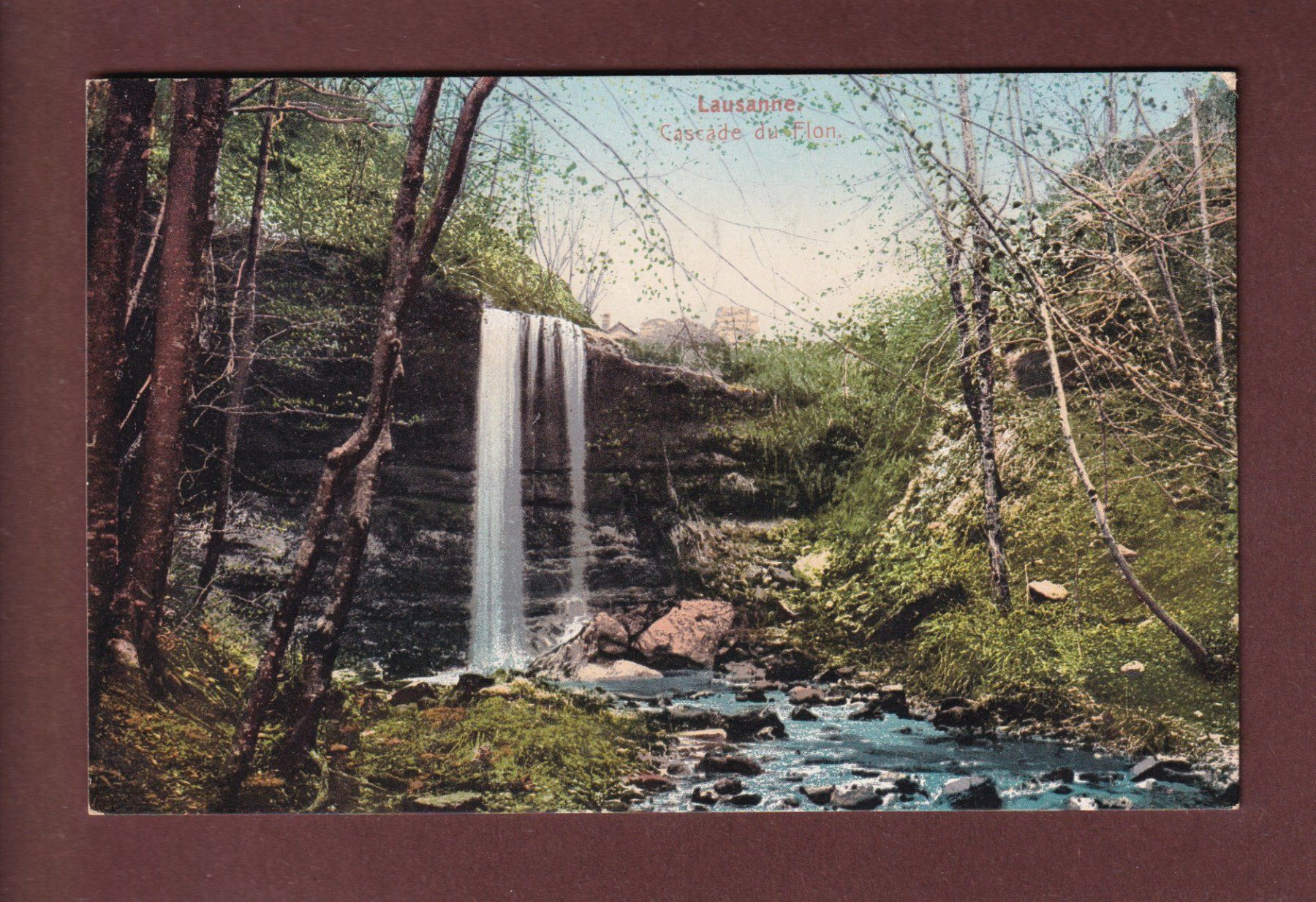 Ansichtskarten: LAUSANNE - Cascade du Flon - 1912 – Gebraucht aus Pully von nicecards