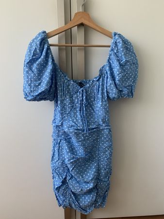 Zara Kleid blau gepunktet Gr.M ab 5.-