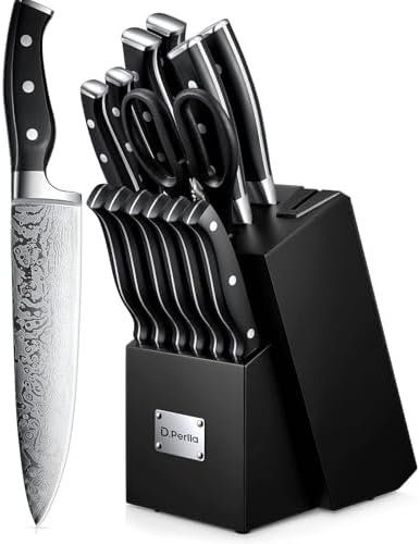 Coltelli: D.Perlla Messerblock Set, 14-TLG Selbstschärfender Messerblo – Nuovo e nell'imballaggio originale da Hundwil venduto da Stallone6 1