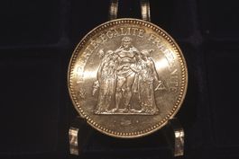 Silber 50 Francs Frankreich 1973 fast Prägefrisch