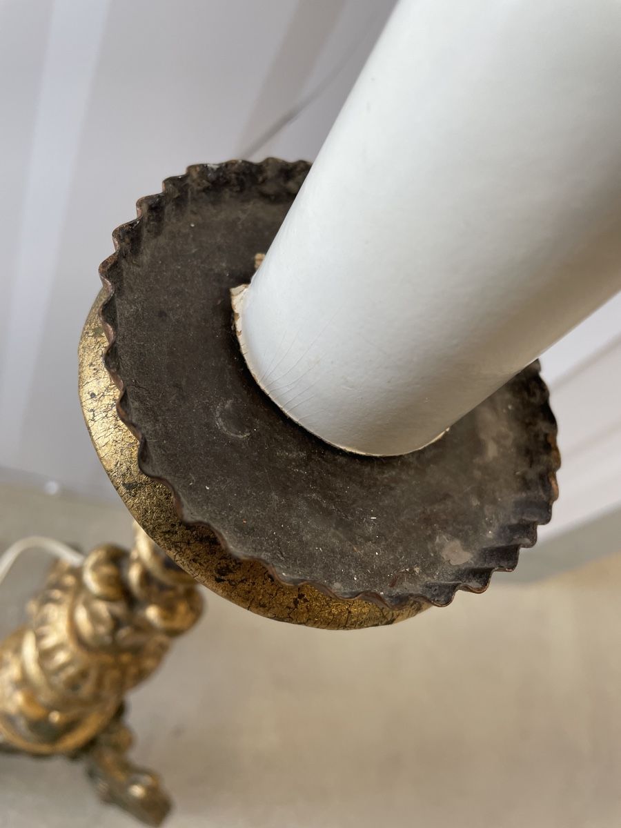 Lampade: Antique gold Baroque candlestick or lamp – Usato da Zürich venduto da MISSYS-WONDERBAG 9