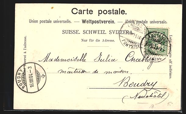 Cartoline postali: AK Lausanne, Maison Mercier, 1904 – Usato da Berlin venduto da bartko-reher 1