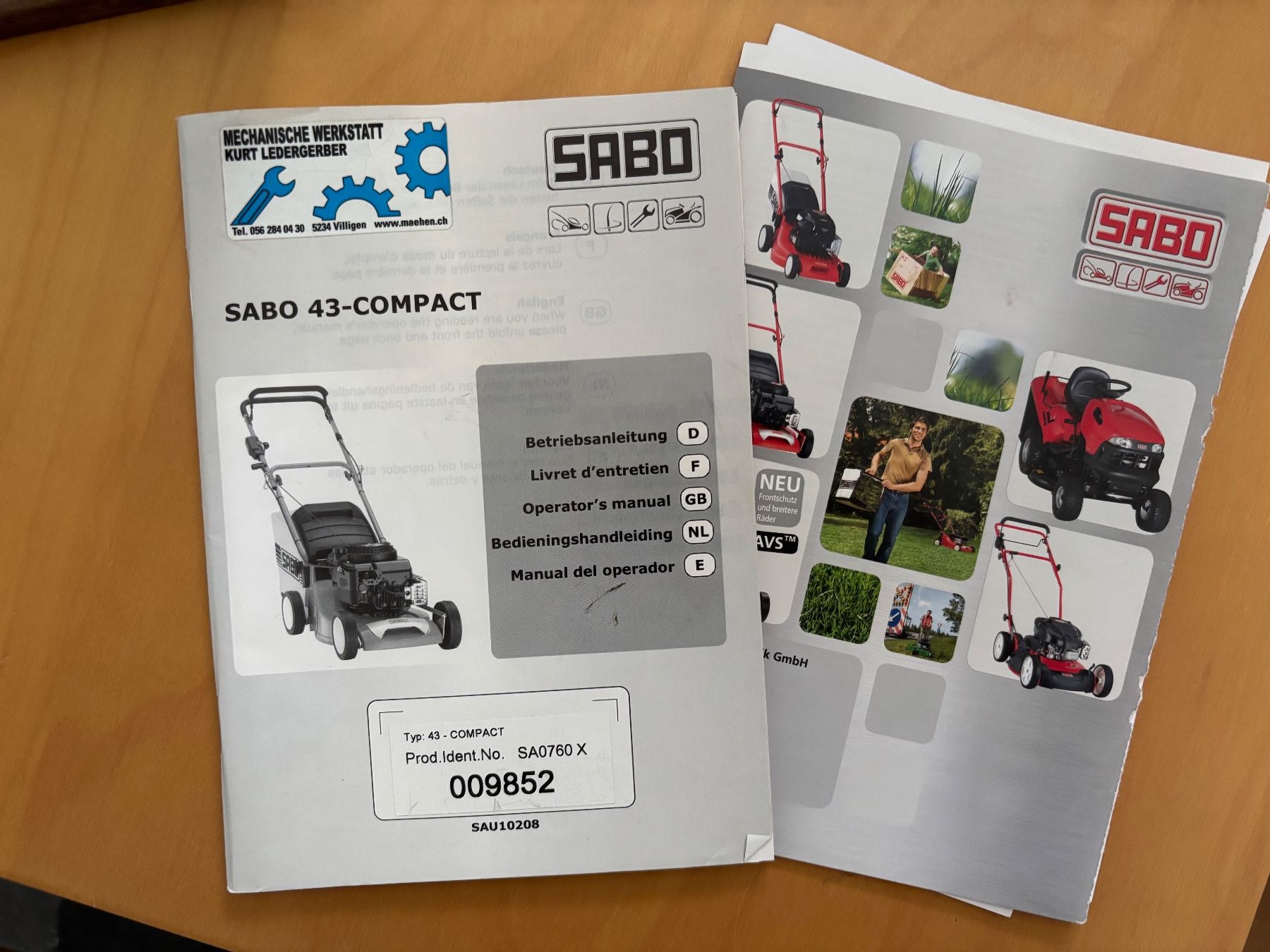 Tagliaerba: Sabo Rasenmäher 43-Compact, Benzinantrieb – Usato da Gebenstorf venduto da Ta-Dah 5