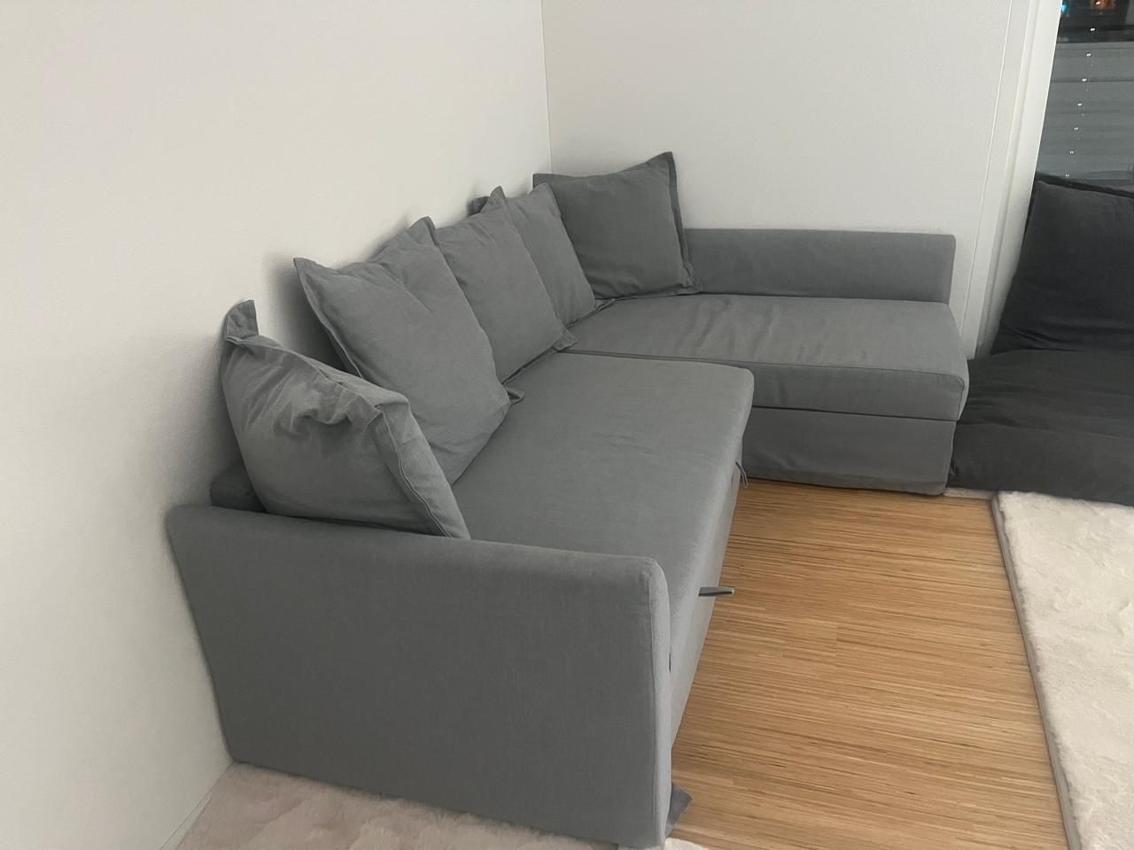 Ikea Divani: Eckbettsofa dunkelgrau+gratis beige Bezug – Usato da Küsnacht ZH venduto da technopolis13 1