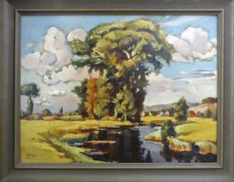 Ölgemälde El.Krauer oder W.Krauer Landschaft*Herrliches Bild